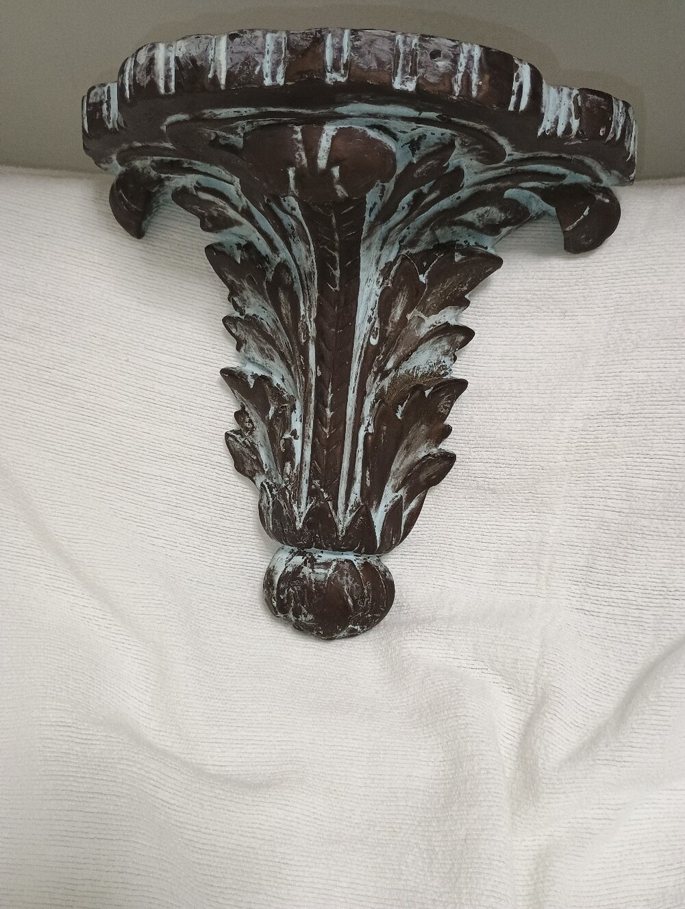 DECORATIVE Distressed CORNICE WALL SHELF Antiqued Heavy Plaster